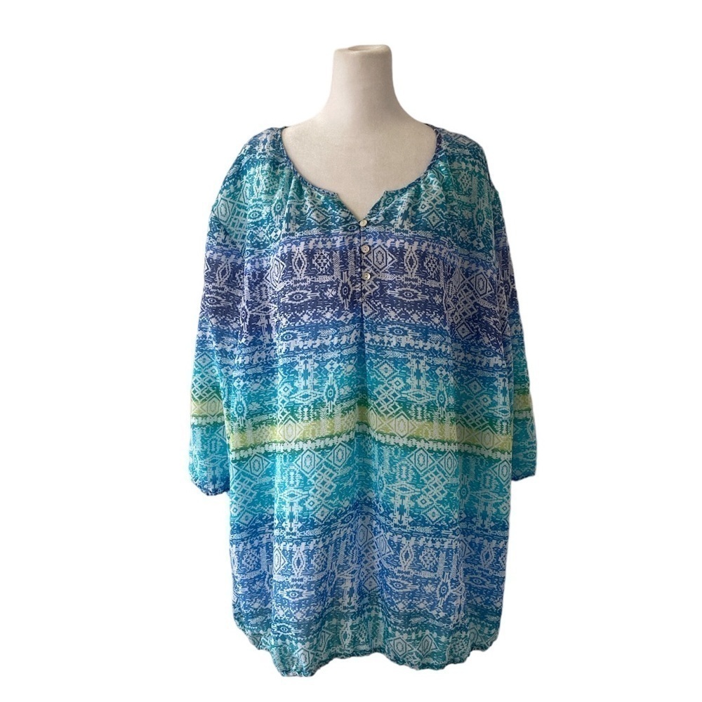 Catherines 2X shirt blue lightweight